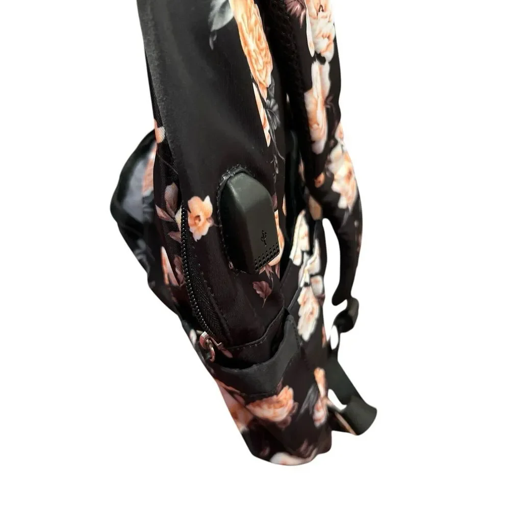 15.6-16 inch Rose Black‎ Laptop Backpack Womens With USB